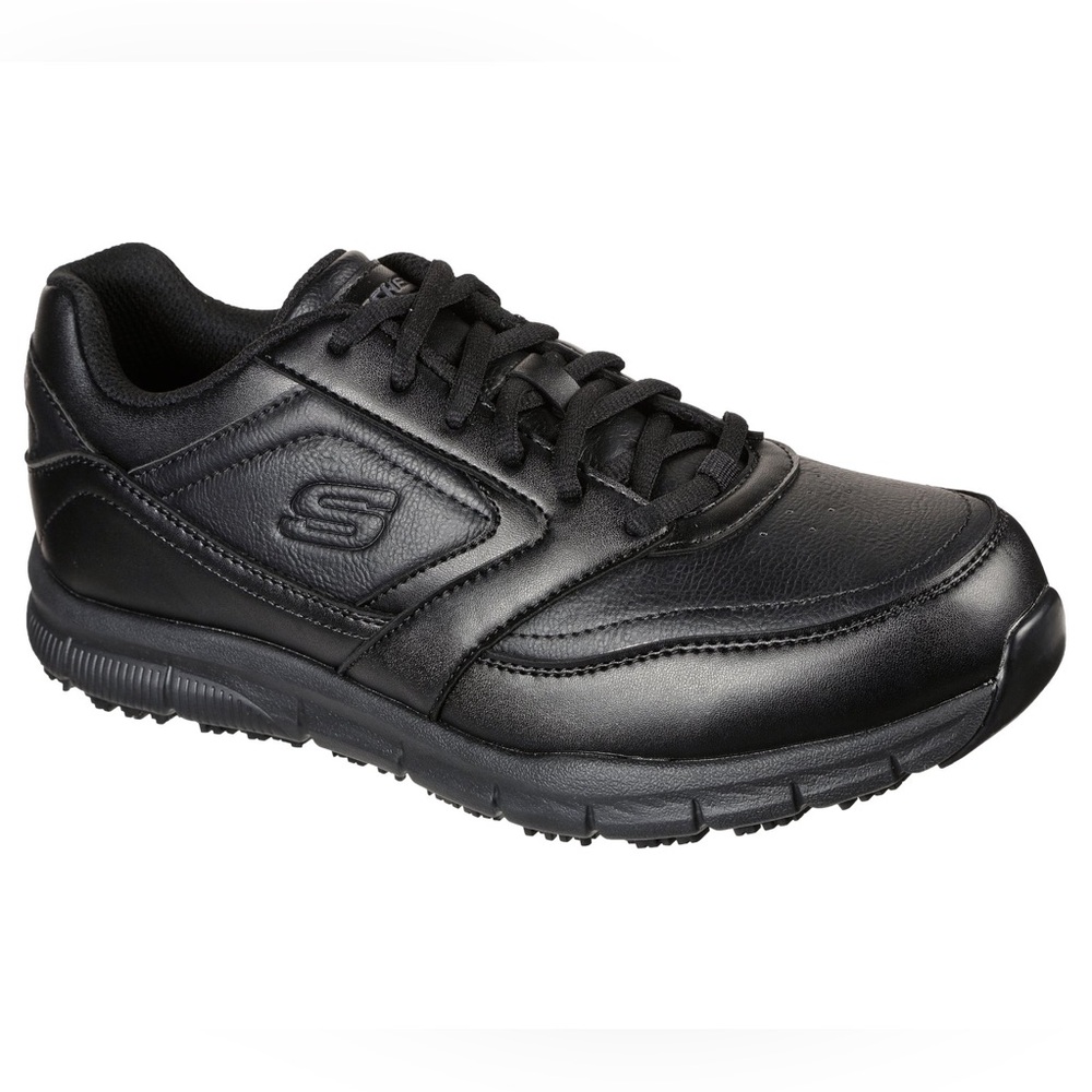 NWT Skechers Work Slip-Resistant Relaxed Fit: Nampa Men’s Size 9 Black Non-Slip